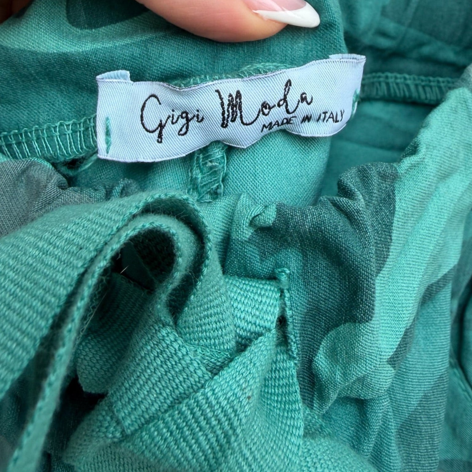 Gigi Moda Embellished Camo Joggers One Size | Made in Italy Women's Lounge Pants