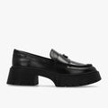 Coach Black Leather Lug Sole Loafers Size 7