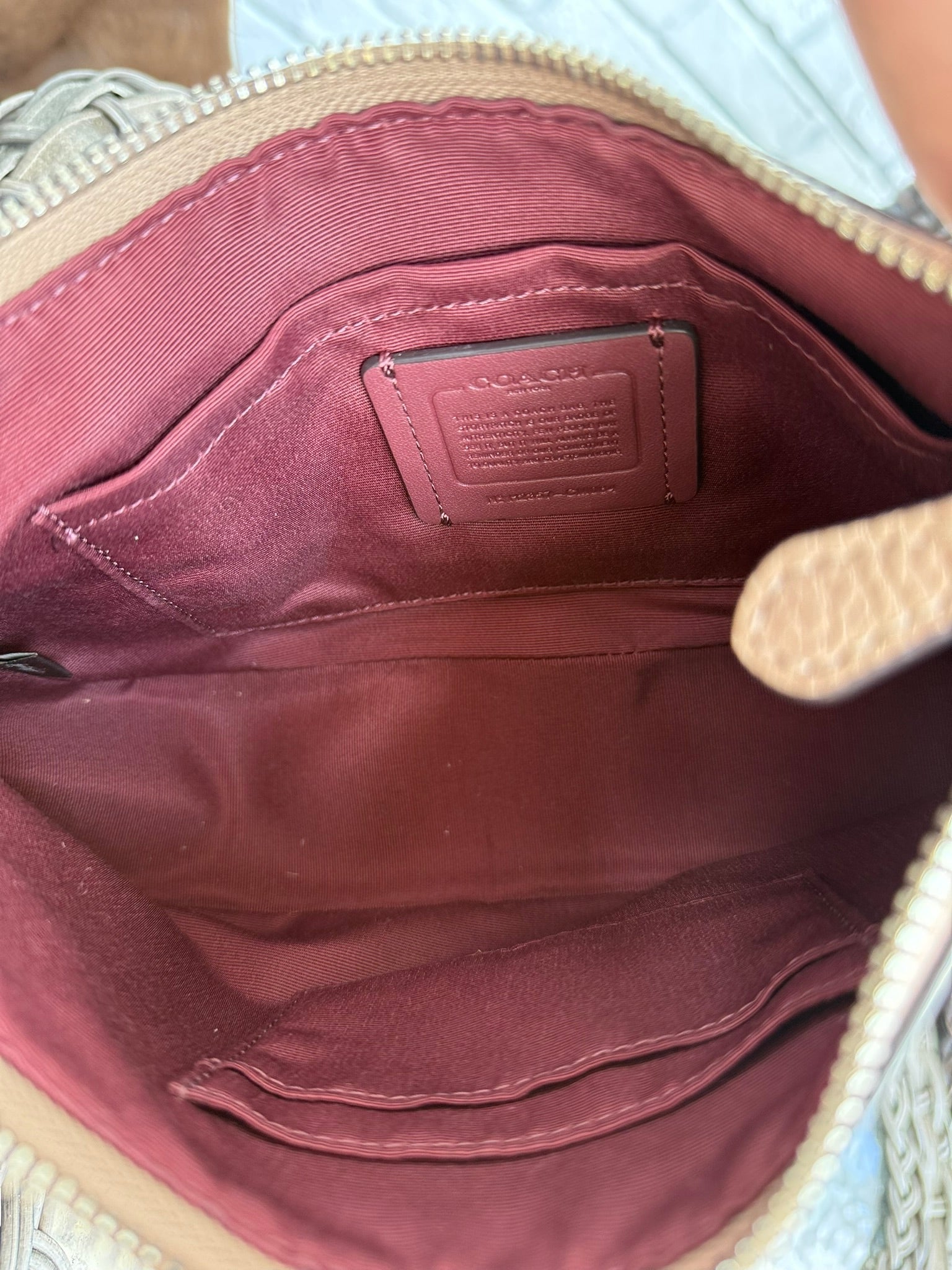 Coach Teri Pebbled Leather Shoulder Bag