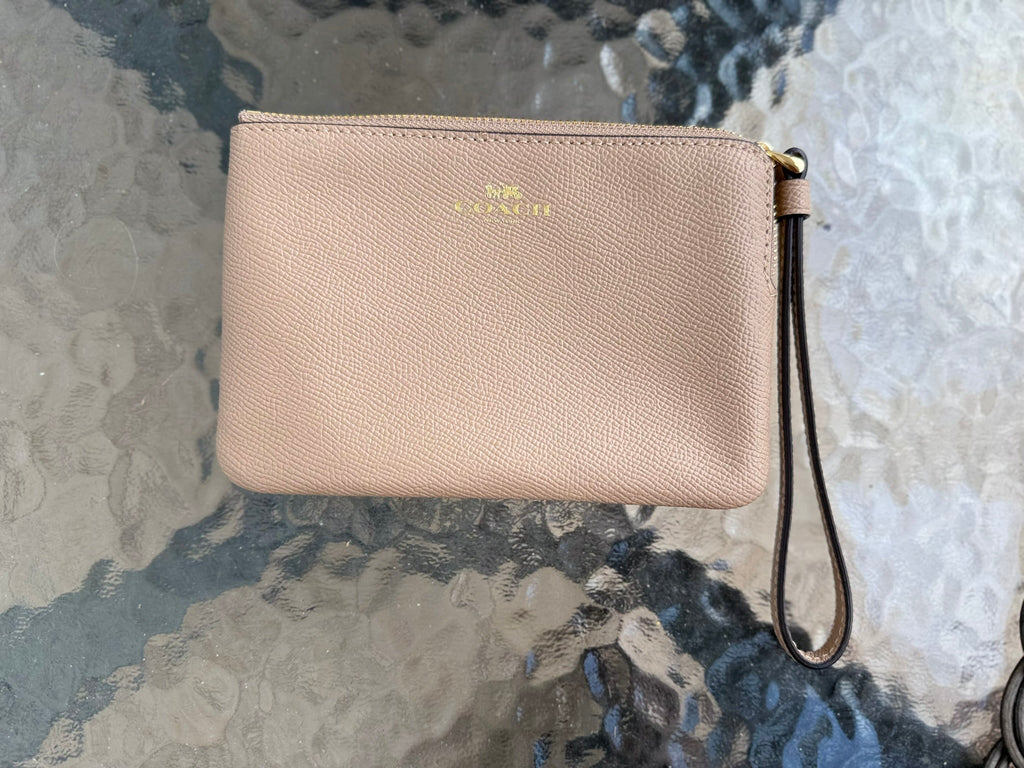 Coach Corner Zip Wristlet