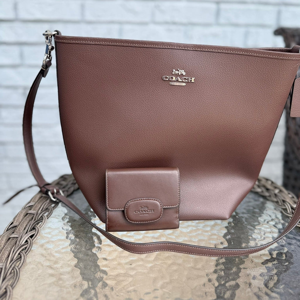 Coach Brown Leather Hobo Bag