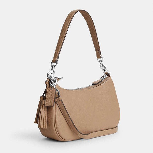 Coach Teri Pebbled Leather Shoulder Bag