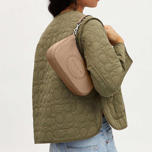 Coach Teri Pebbled Leather Shoulder Bag
