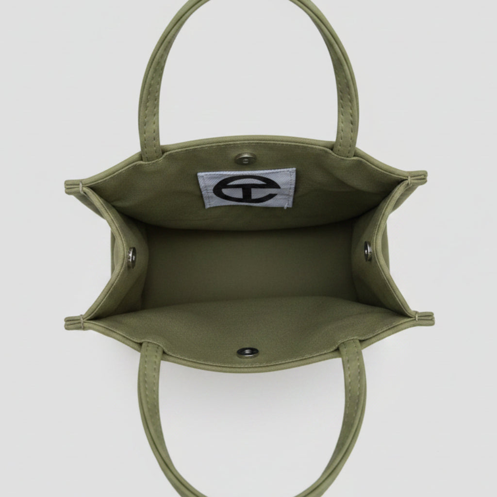Telfar Small Olive Shopping Bag | Vegan Leather Designer Handbag