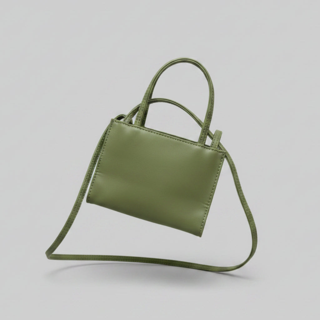 Telfar Small Olive Shopping Bag | Vegan Leather Designer Handbag
