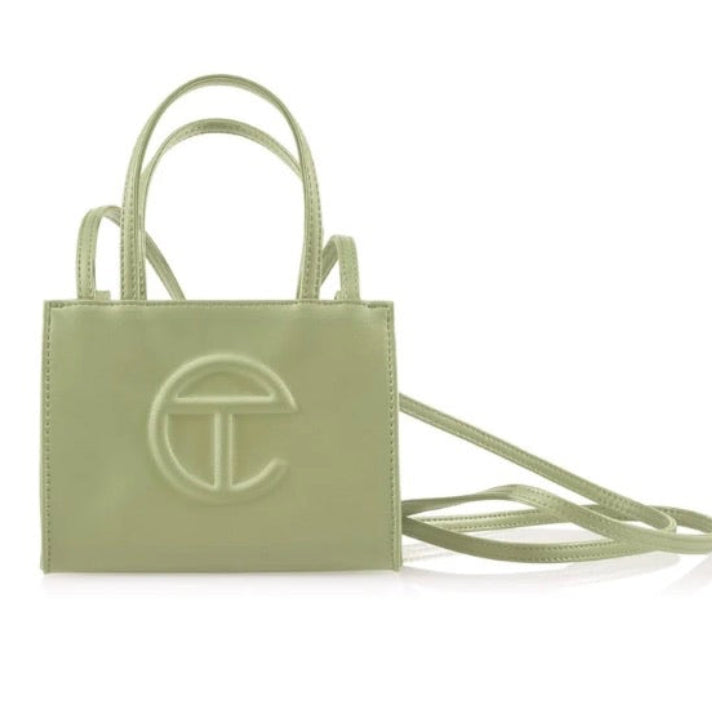 Telfar Small Olive Shopping Bag | Vegan Leather Designer Handbag