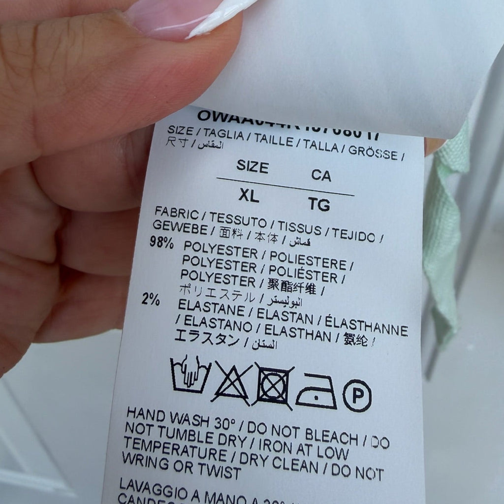 Off-White Ribbed Crop Top Size XL | Women's Designer Knit Tank