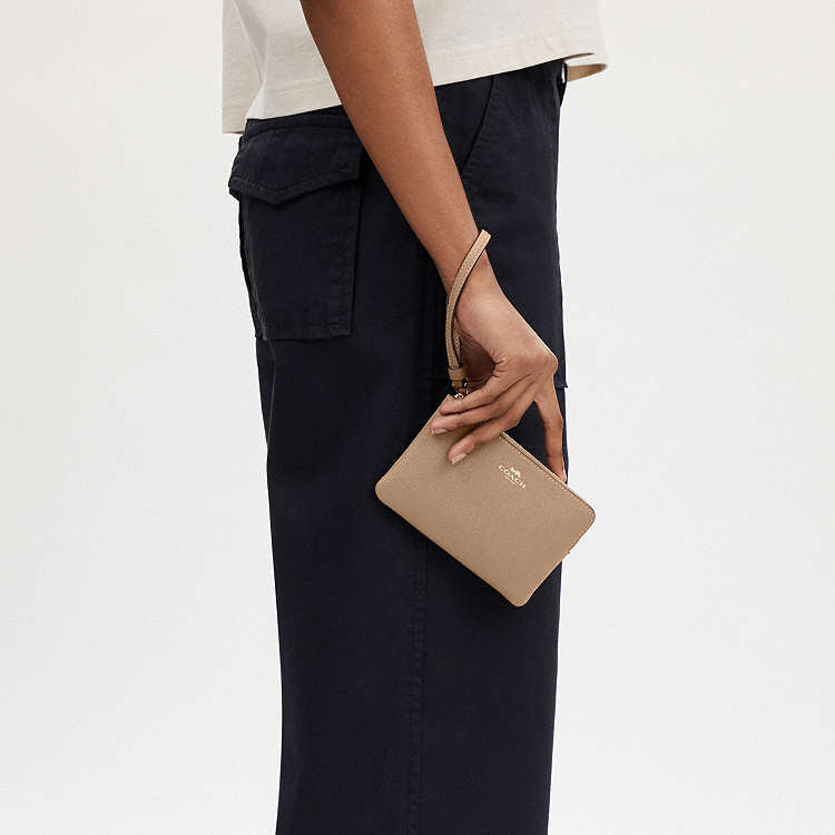 Coach Corner Zip Wristlet
