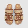 Sam Edelman Rowan Raffia Slide Sandals Size 7.5 | Women's Woven Flat Slides