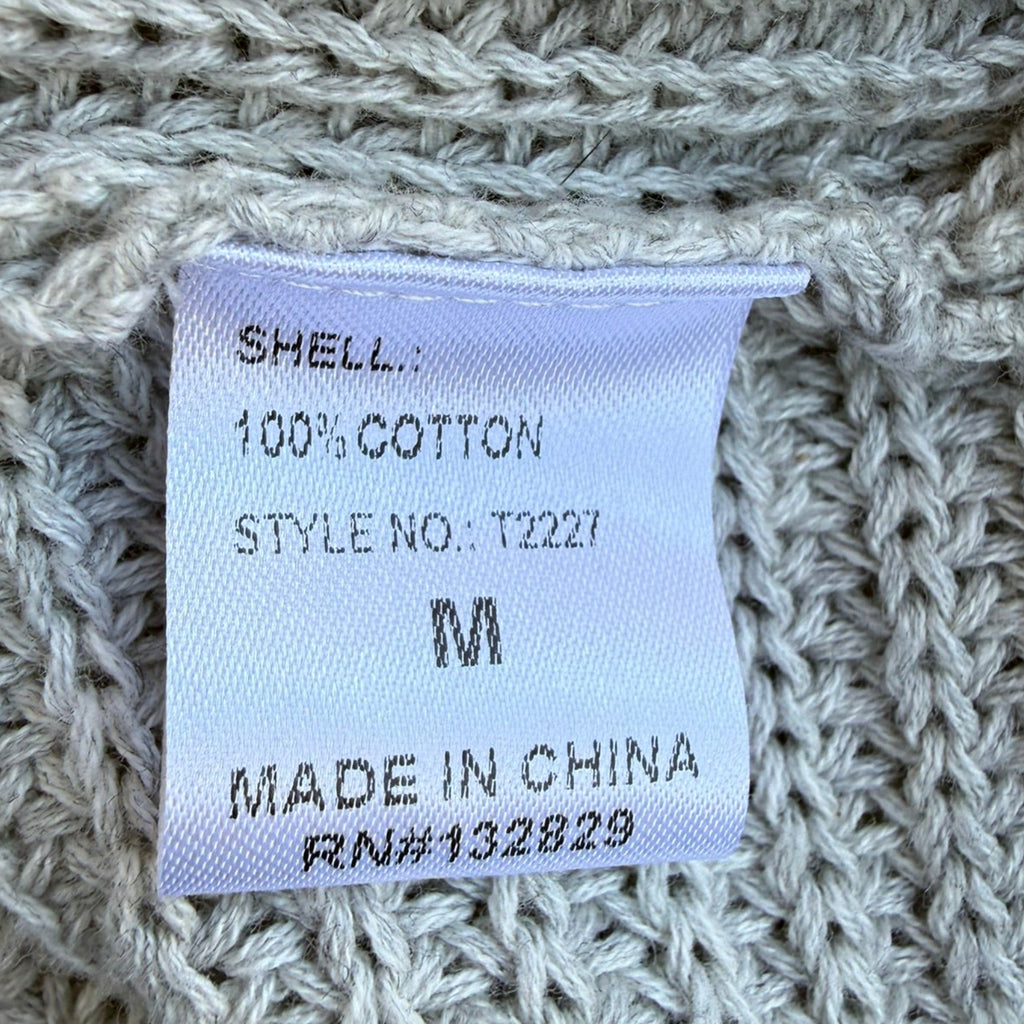 Miou Muse Grey Twisted Knot Top Size Medium