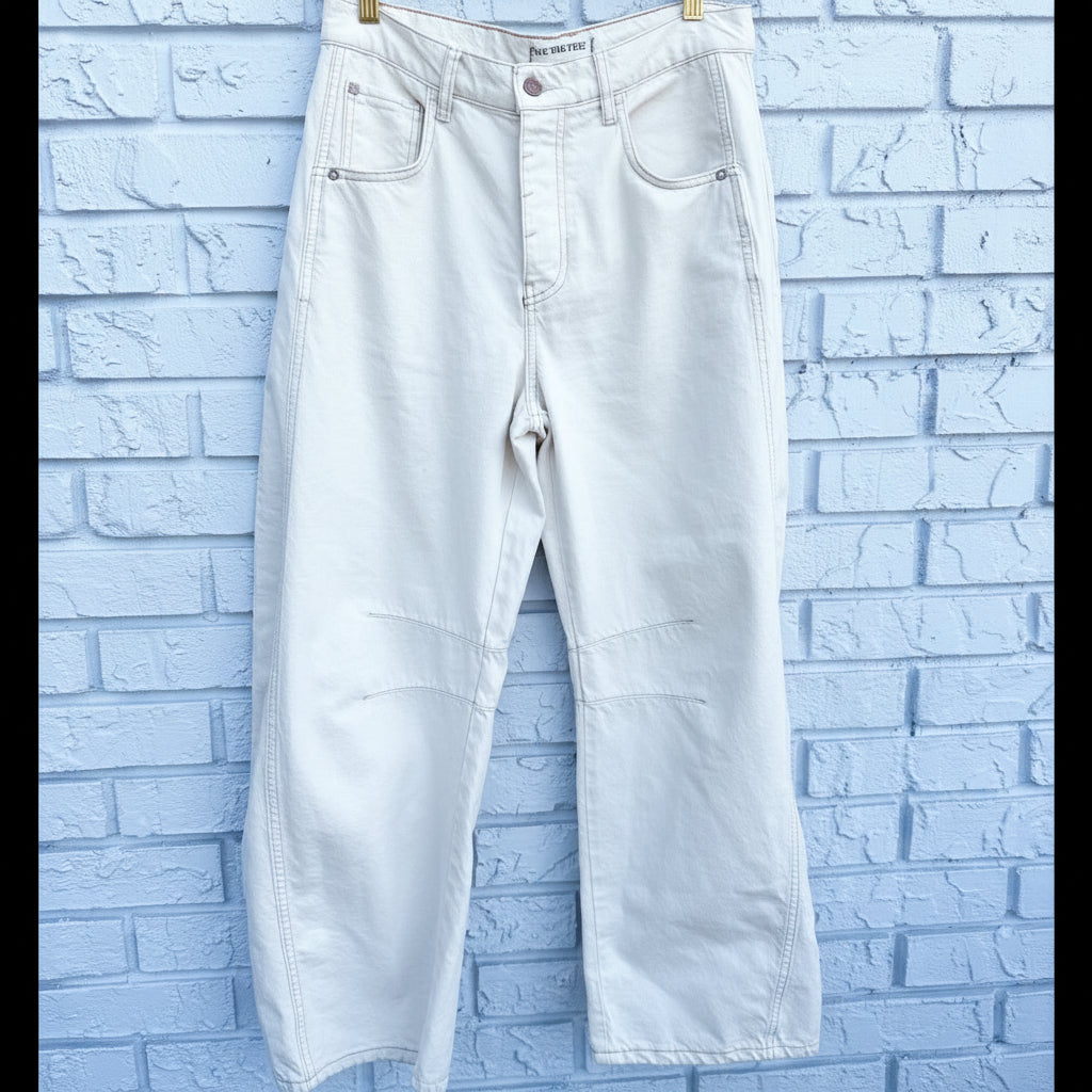 We The Free Good Luck Mid Rise Barrel Jeans Size 26