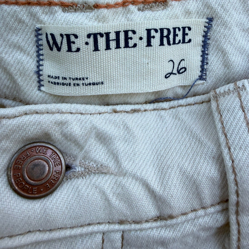 We The Free Good Luck Mid Rise Barrel Jeans Size 26