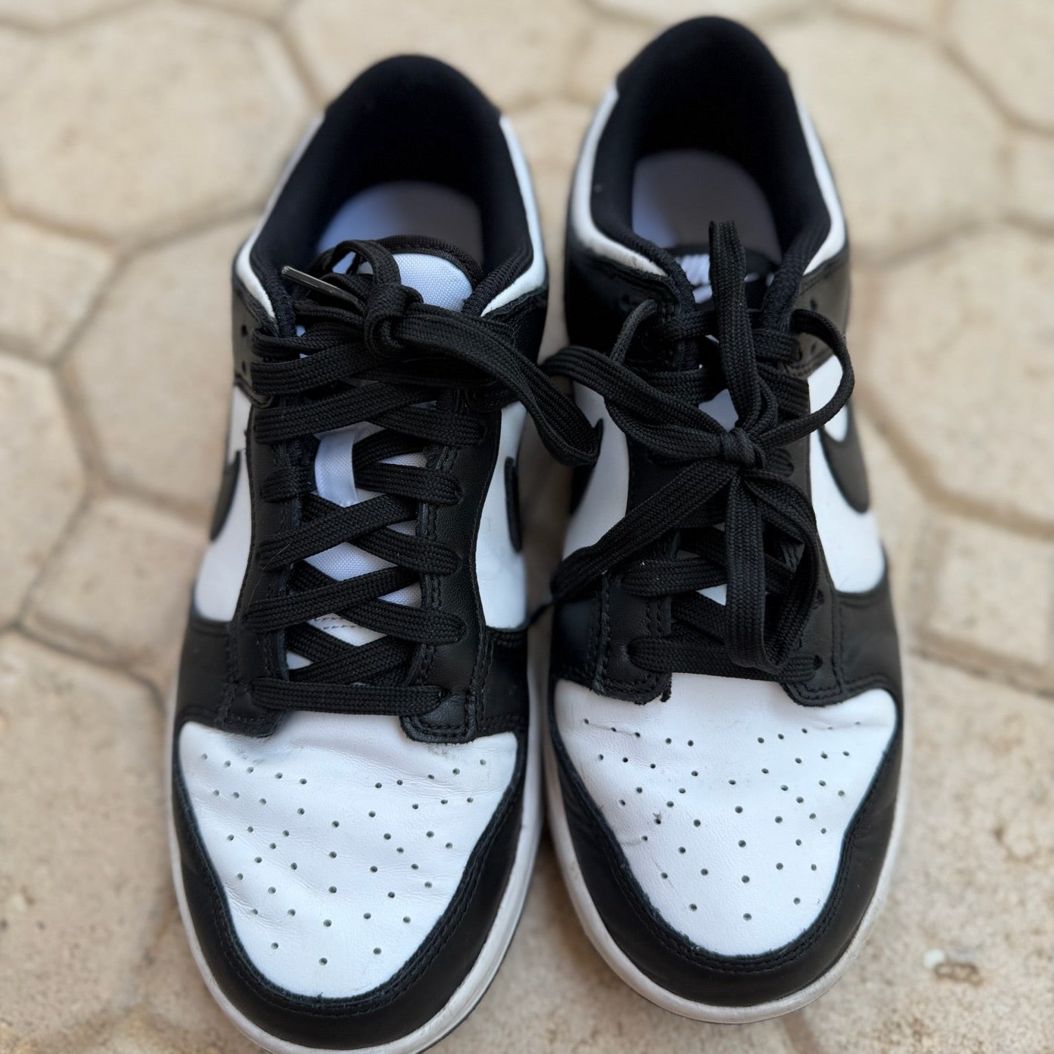 Nike Dunk Low Retro "Panda" Sneakers Size 7.5 | Black & White Women's Shoes