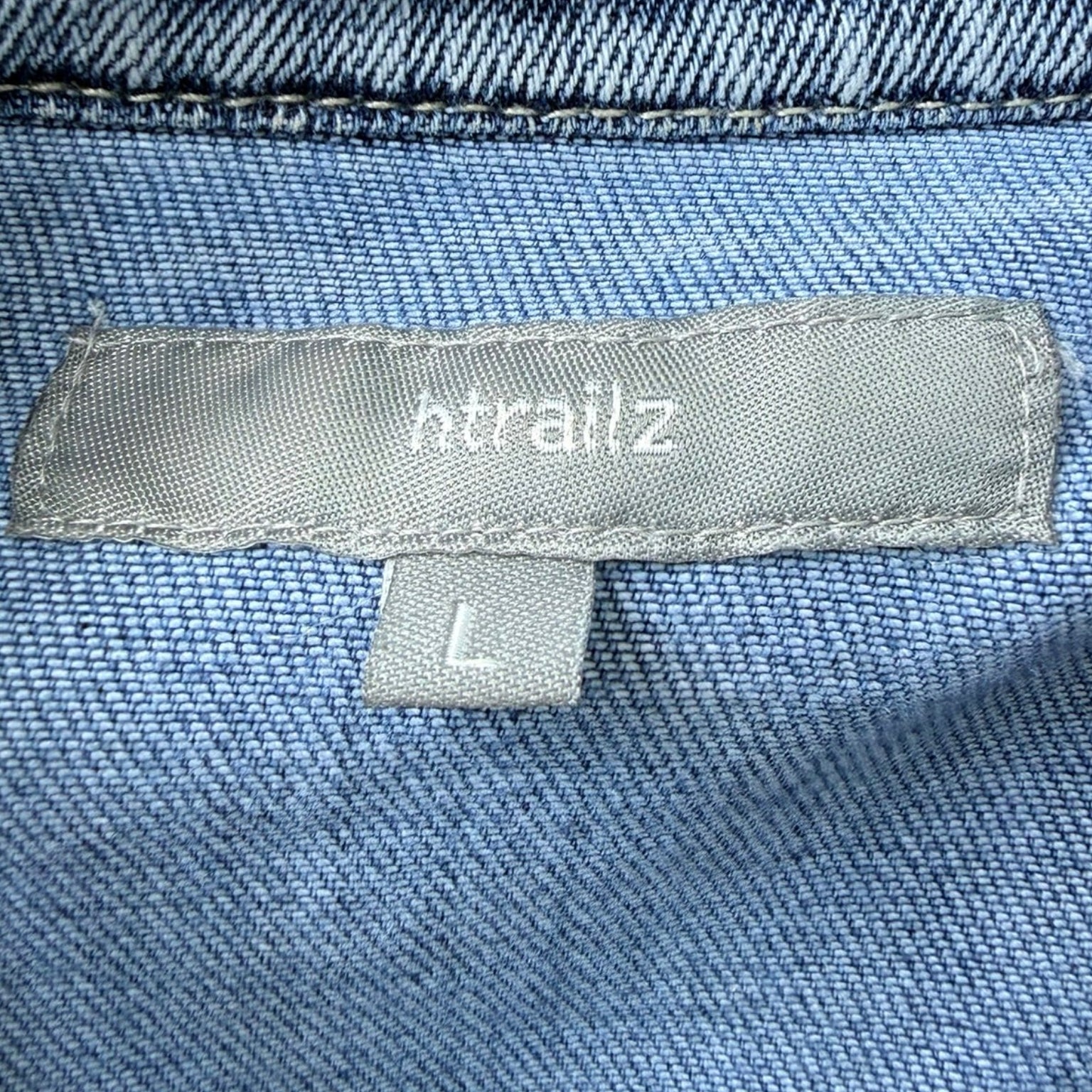h-trailz Monogram Back Panel Denim Jacket Size Large