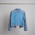h-trailz Monogram Back Panel Denim Jacket Size Large