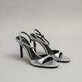 Zara Metallic Snake-Effect Ankle-Strap Sandals Size 38 | Women's High Heel Sandals