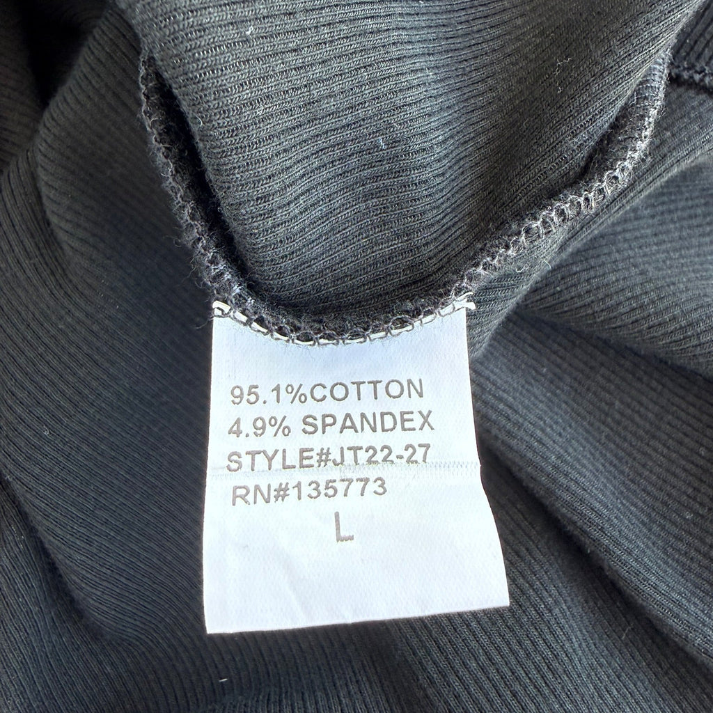 Olivaceous Ribbed Tie-Shoulder Tank Top Black Size Large