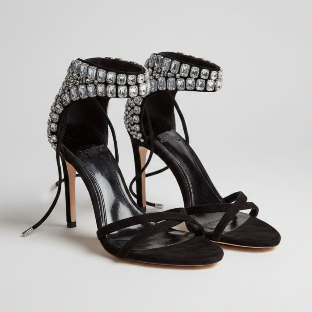 Vince Camuto Embellished Stiletto Sandals Size 7.5 | Women's Rhinestone Heels