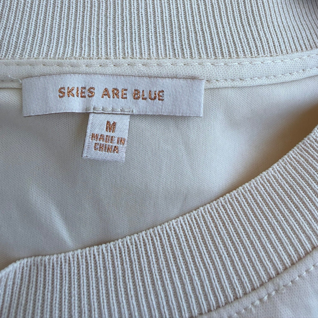 Skies Are Blue Ivory Muscle Tank Size Medium