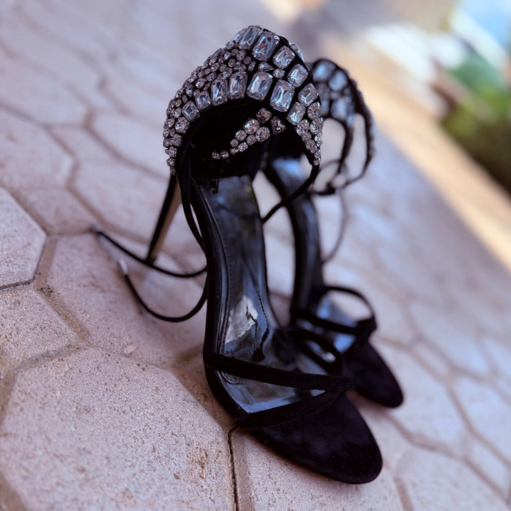 Vince Camuto Embellished Stiletto Sandals Size 7.5 | Women's Rhinestone Heels