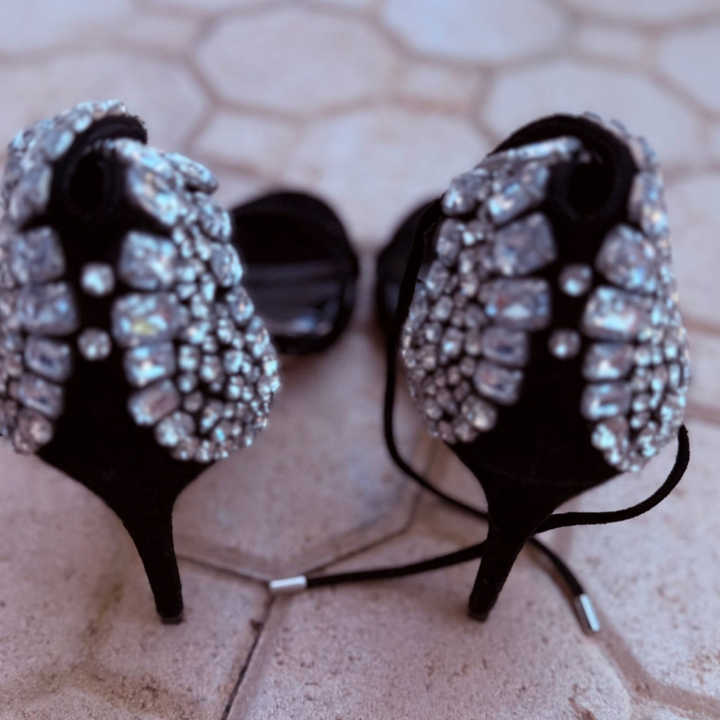 Vince Camuto Embellished Stiletto Sandals Size 7.5 | Women's Rhinestone Heels