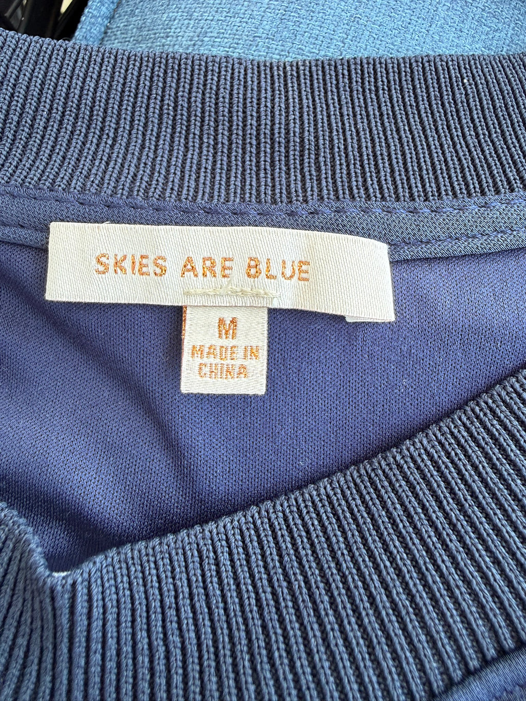 Skies Are Blue Navy Muscle Tank Size Medium
