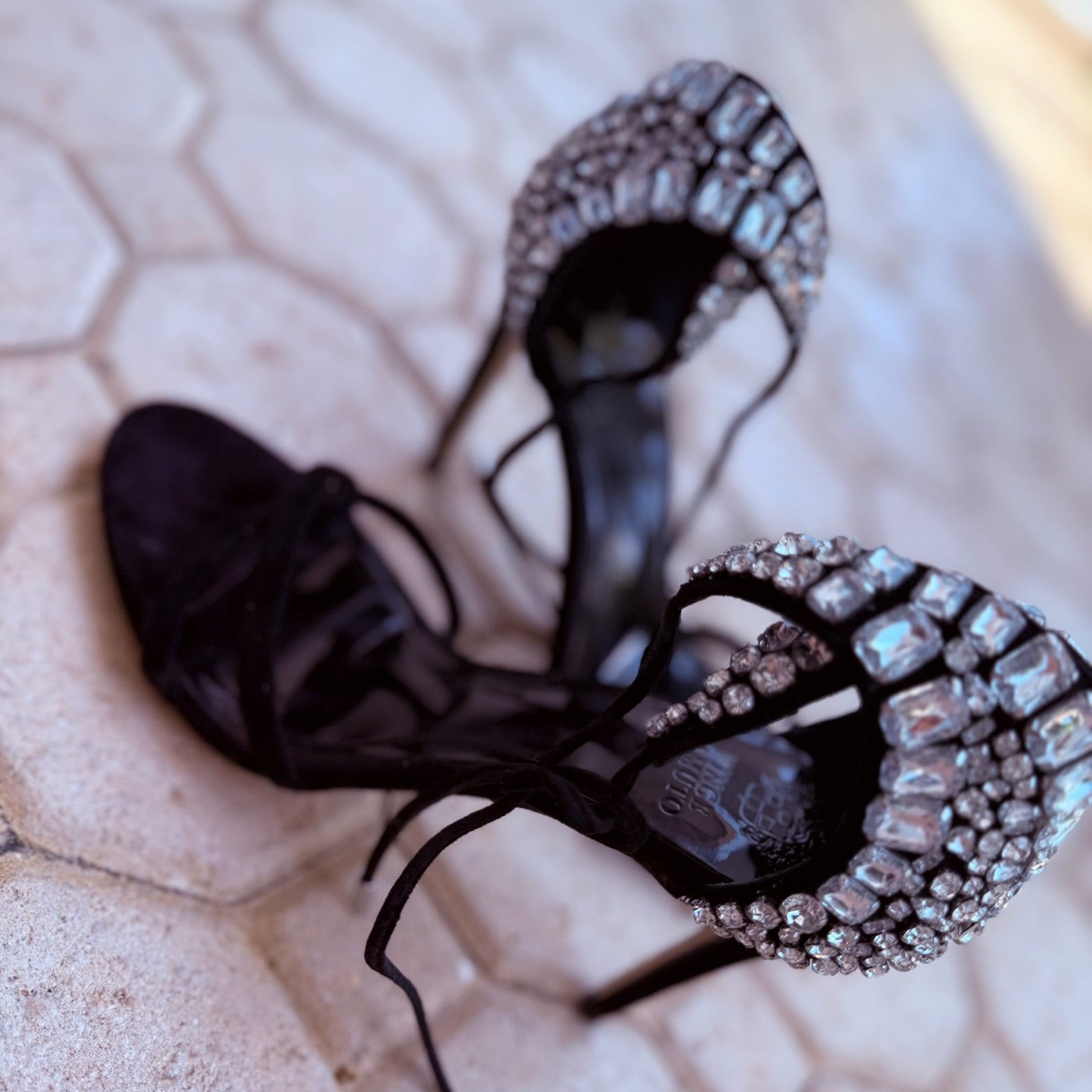 Vince Camuto Embellished Stiletto Sandals Size 7.5 | Women's Rhinestone Heels