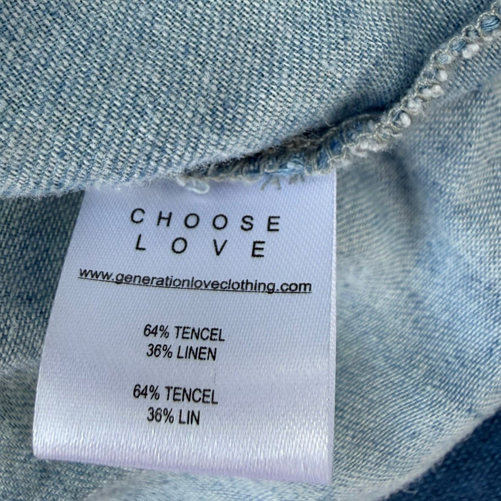 Generation Love Tencel Linen Shirt Size Large