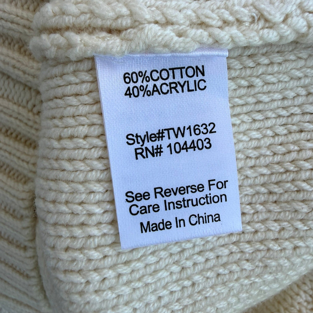 The Workshop Cream Short Sleeve Knit Cardigan Size Large (Runs Small)
