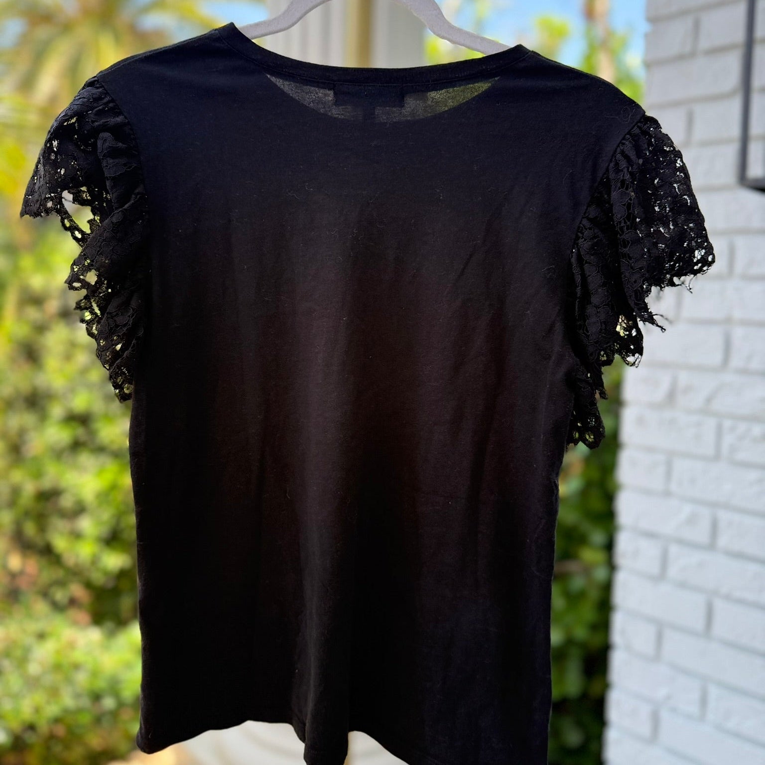 Generation Love Prim Lace Ruffle Sleeve T-Shirt Size Medium