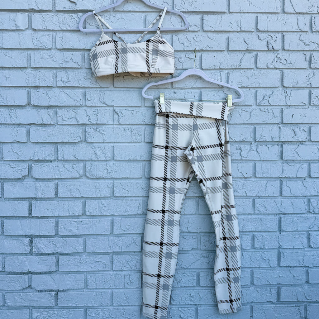 Alo Yoga Plaid Matching Set Size Medium