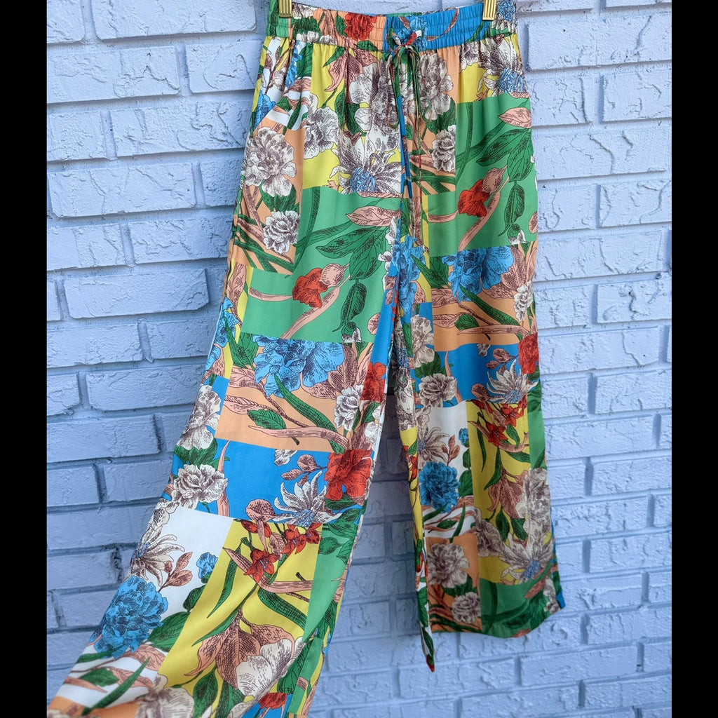 Current Air Floral Patchwork Trousers Size Small
