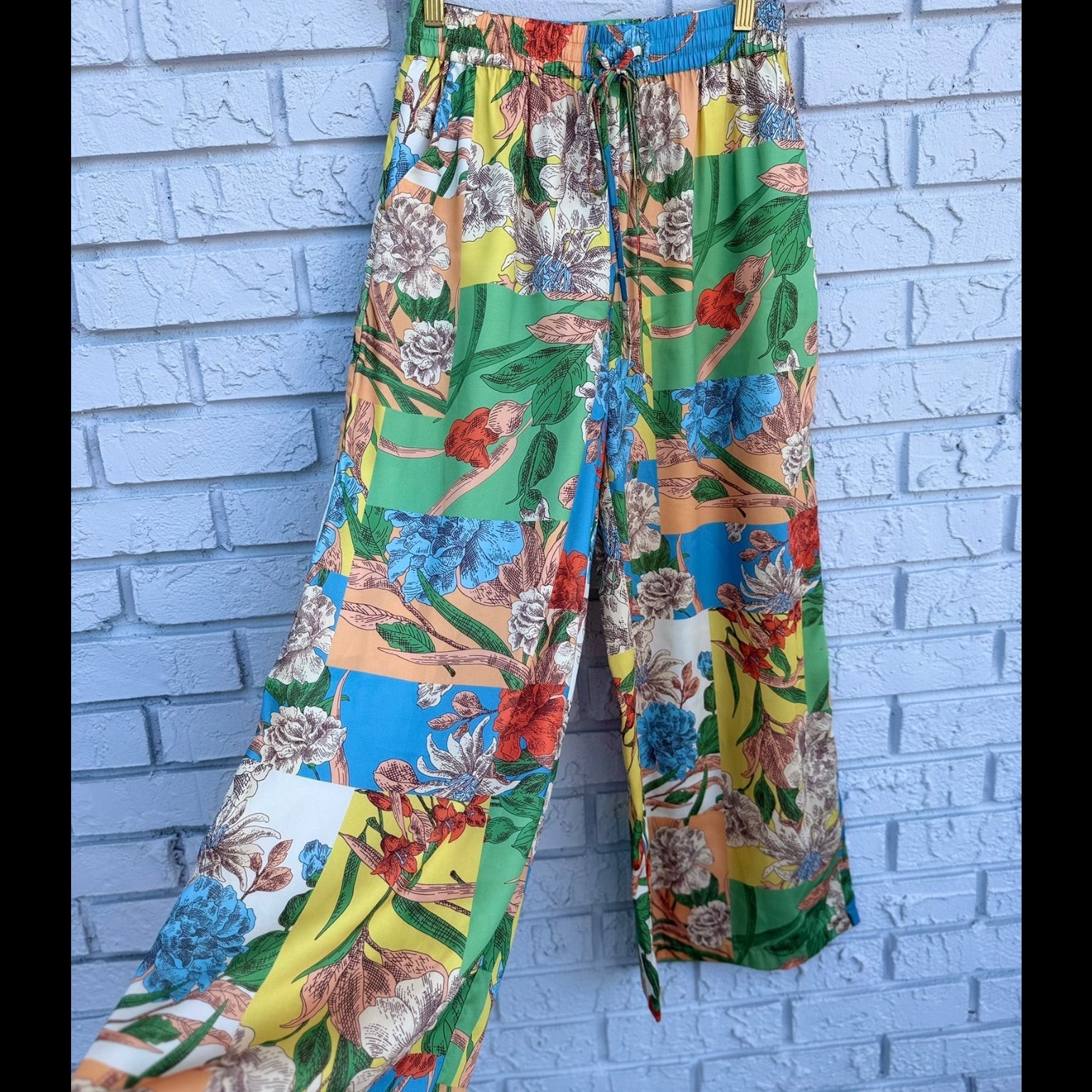 Current Air Floral Patchwork Trousers Size Small