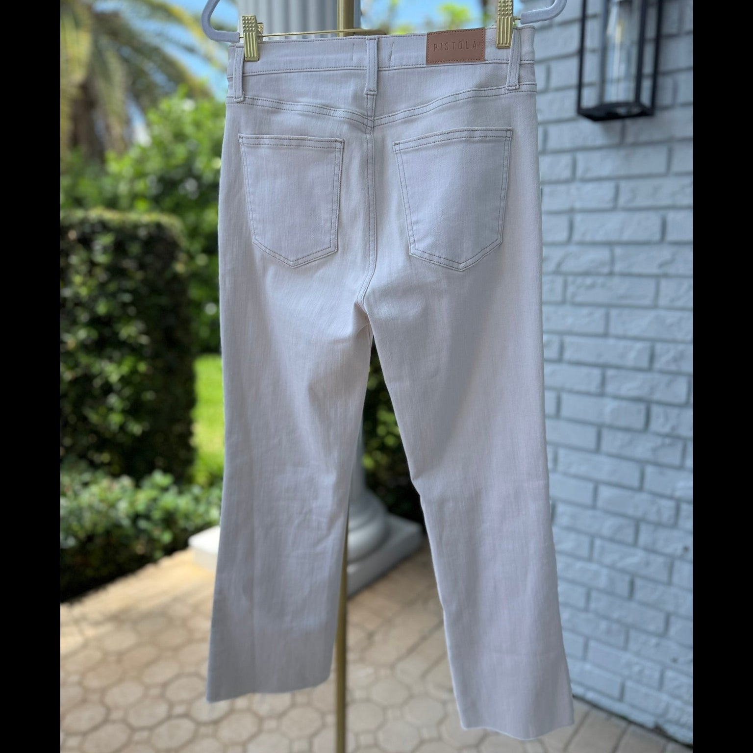 Pistola Raw Hem Cropped Jeans Size 28