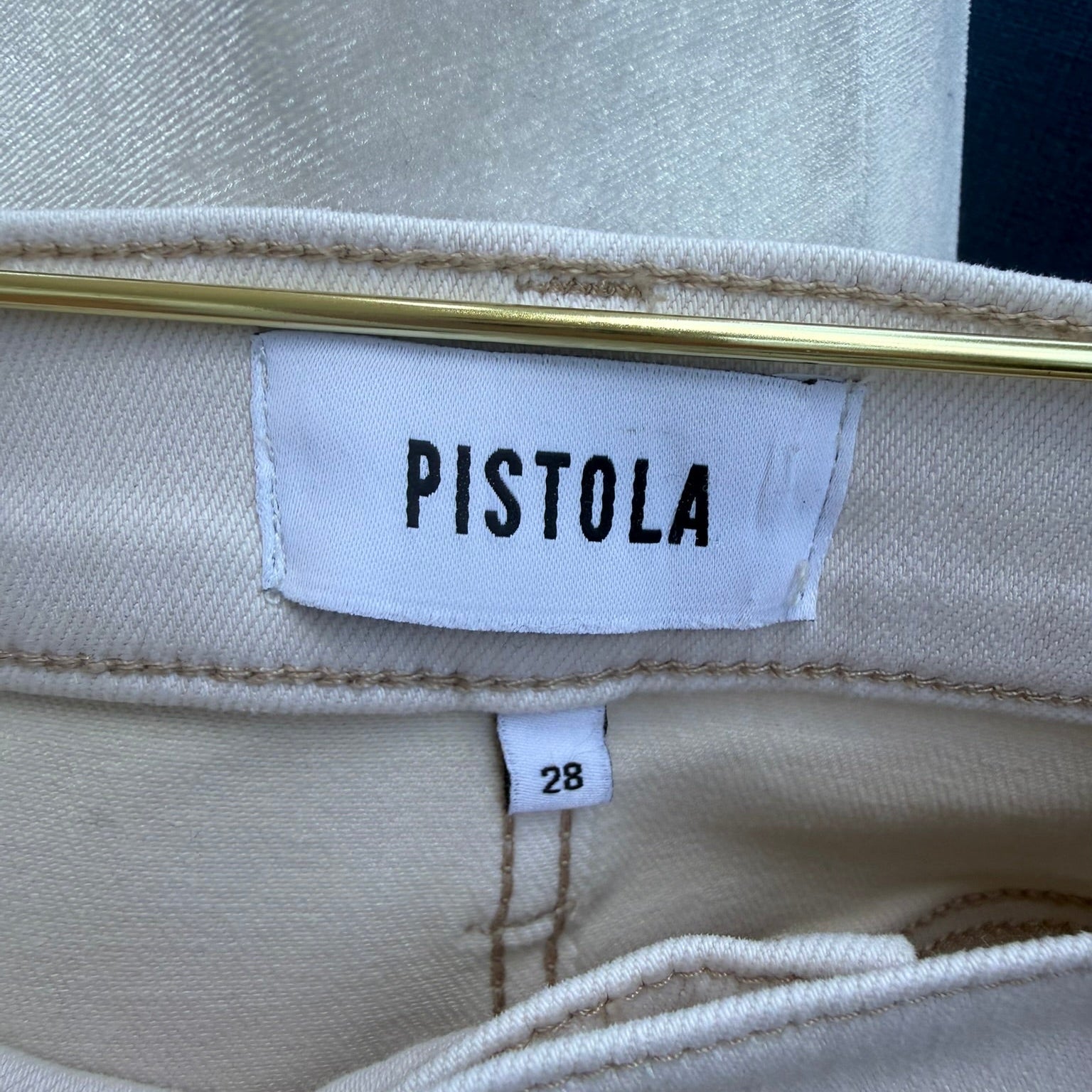 Pistola Raw Hem Cropped Jeans Size 28