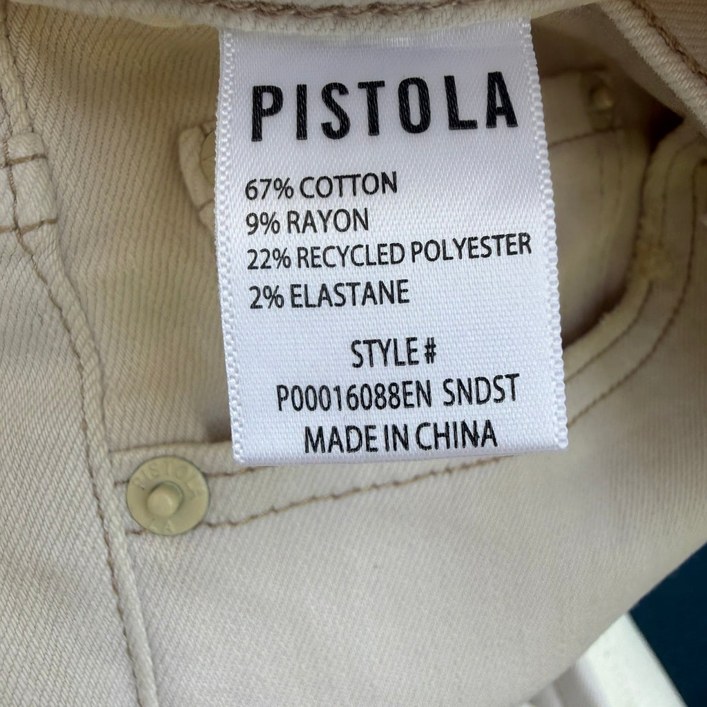Pistola Raw Hem Cropped Jeans Size 28