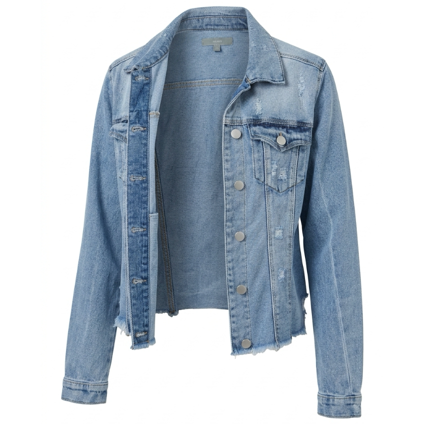 h-trailz Monogram Back Panel Denim Jacket Size Large