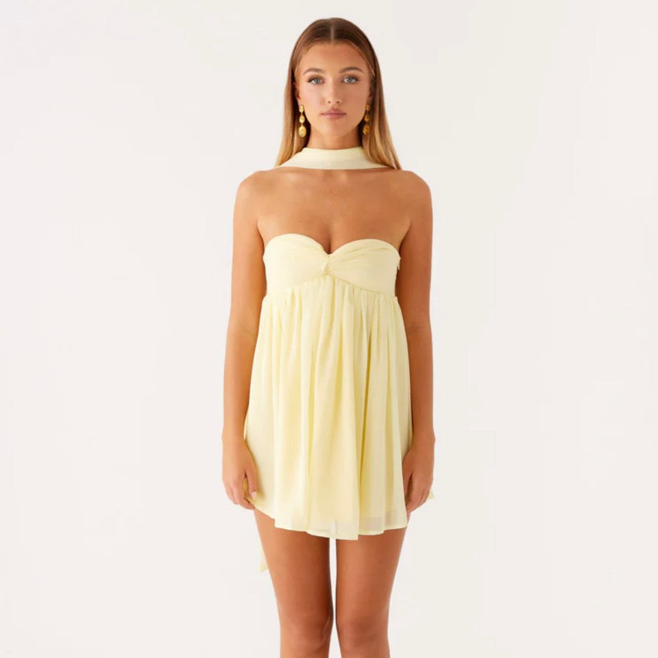 Peppermayo Saturn Mini Dress- Yellow Size 0
