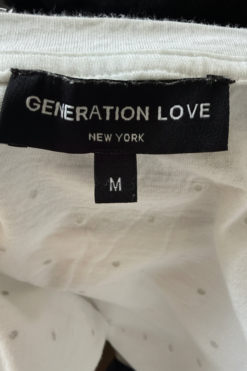 Generation Love Studded Muscle Tee White Size Medium