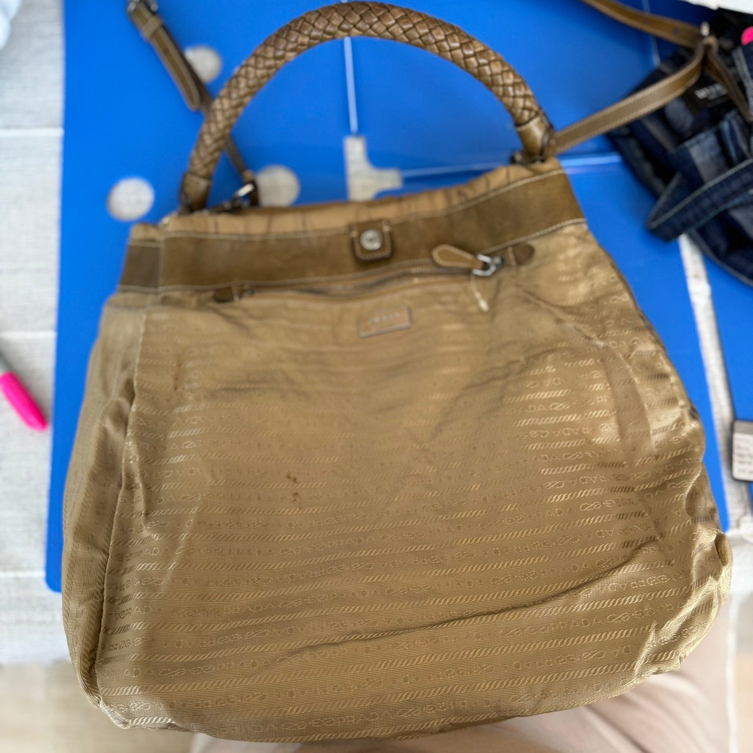 Prada Tessuto Gaufre Hobo Bag (Early 2000's)