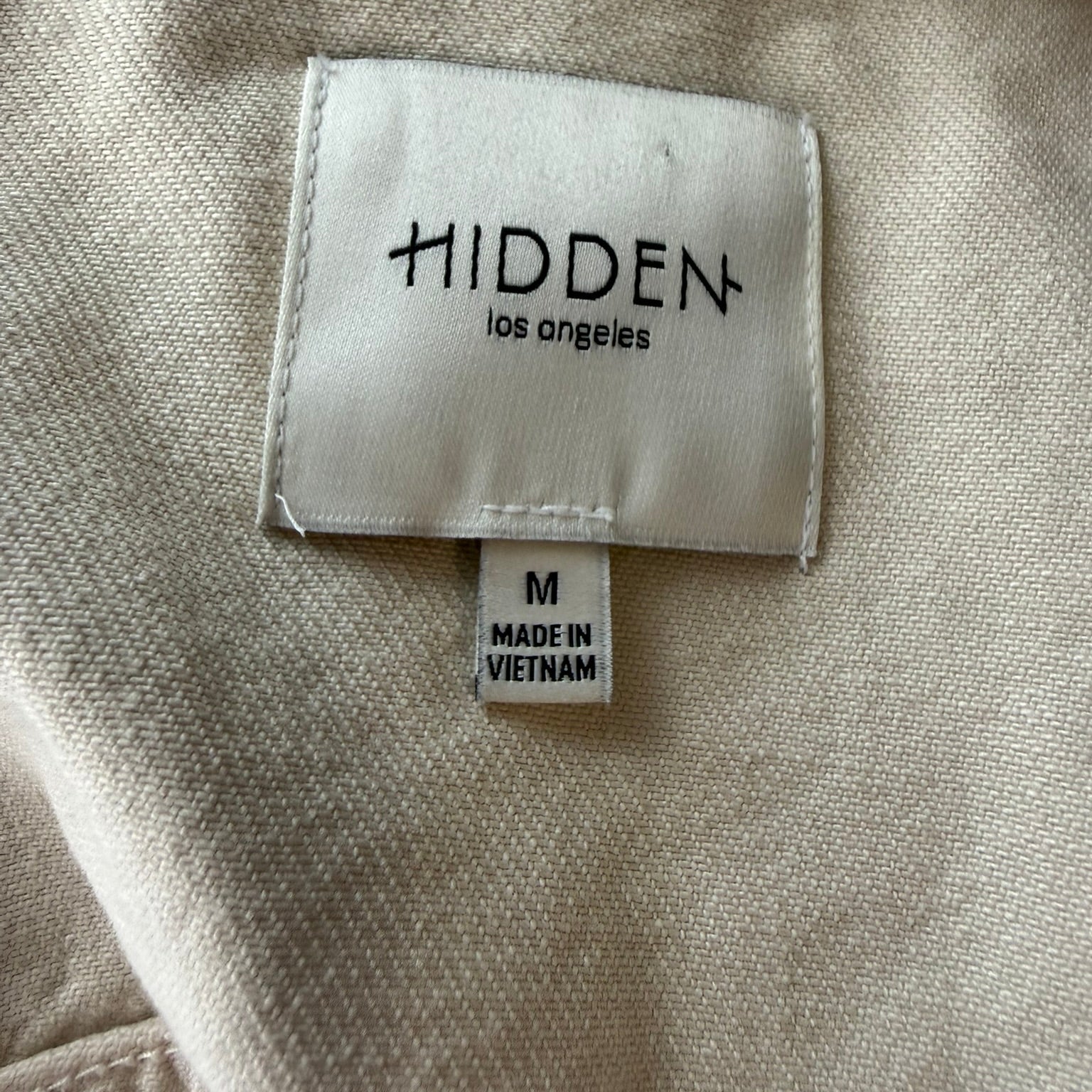 Hidden Jeans Frayed Cream Denim Jacket Size Medium