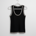 Minnie Rose Varsity Cable Knit Tank Size Medium