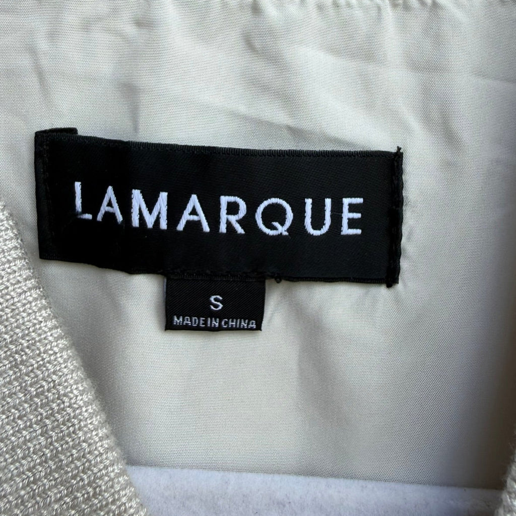 LaMarque Beige Lightweight Bomber Jacket Size Small