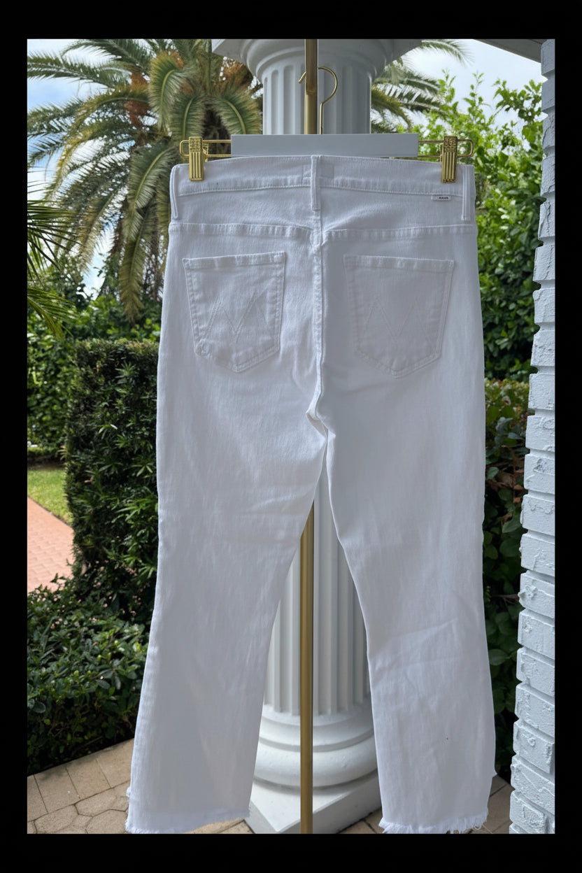 Mother The Insider Crop Step Fray Size 29