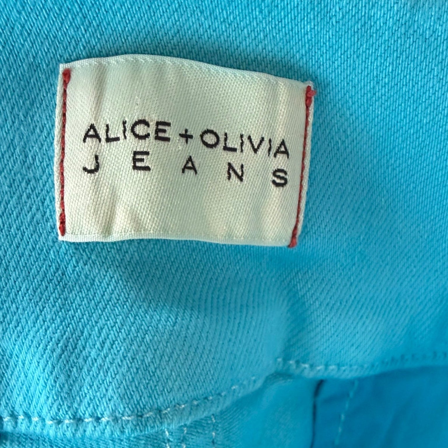 Alice & Olivia Turquoise Flare Jeans Size 29
