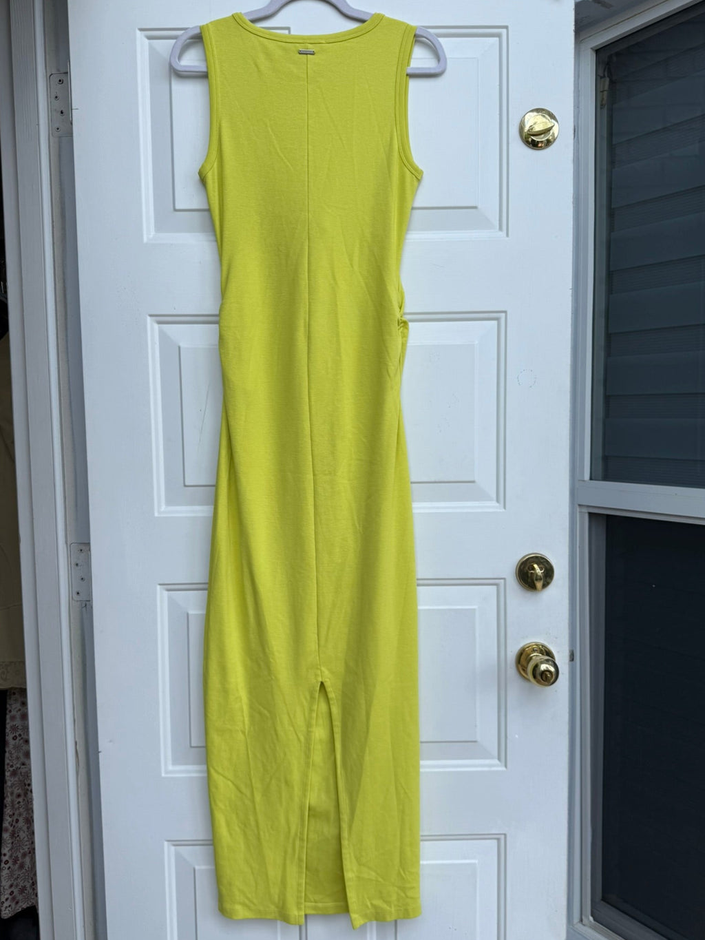 All Saints Lime Green Ribbed Tank Midi Dress Size 8