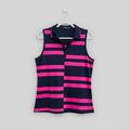 G/Fore Sleeveless Striped Golf Polo Size Medium
