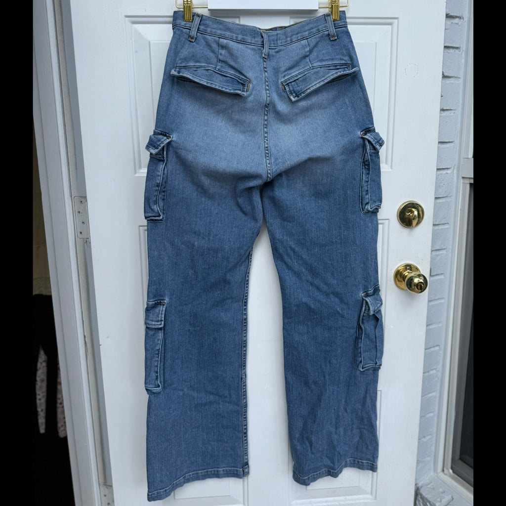 Ramy Brook Light Wash Giana Cargo Jeans Size 29