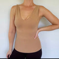 Crush Cashmere Sleeveless V-Neck Top Size Large