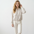 LaMarque Beige Lightweight Bomber Jacket Size Small